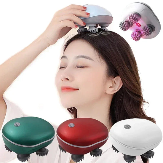 Electric Scalp Massager with Red Light Therapy